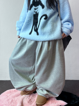 Hooky Balloon Fleece Wide Balloon Long Pant 🖤🤎 3 COLOR