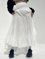 JENNY POCKET LONG CANCAN PLEATED FRINGE SKIRT