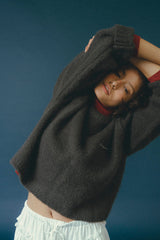 Cuddle brush knit_charcoal