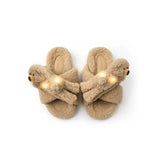13DE MARZO Luminous Bear Criscross Slippers