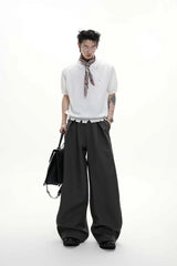 Embroidered Pleated Vintage Trousers