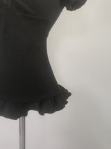 ルディカパフフリルトップ (black)