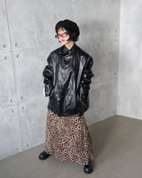 ヒョウ柄 マキシロングスカート