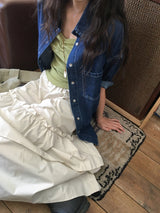 ハリミシアリングティアードバンディングロングスカート