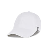 Stud logo over fit ball cap white