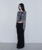 rough gothic cross patch cd - leopard