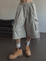Side rope pig Bermuda cargo pants