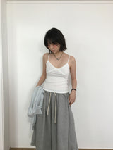 V-cut lace sleeveless (4color)