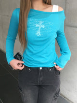 Saint Cross Lettering Long-Sleeve (4C)