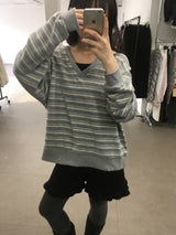Bach Stripe V Sweatshirt (3color)