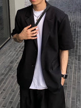 Two-button short sleeved blazer jacket 3C