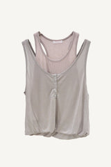 Puff layered sleeveless