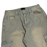 Mud Tin ヴィンテージウォッシングカーゴデニムパンツ