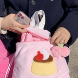 プディング ピンクストリングバックパック