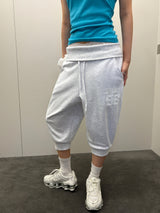 Teenager Capri Jogger Number Patch Jogger Pants 3color