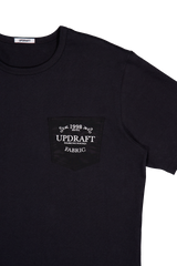 [UPDRAFT]NYLON POCKET COTTON T-SHIRT BLACK