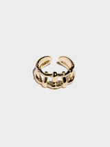 Multi Hash Tag Open Ring (Gold)