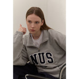 Huke x Nus. ハーフジップアップ（NAVY）