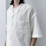 Pointed Flap Wide Short Sleeve