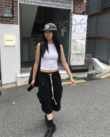 ワイドビッグコットンバミューダパンツ