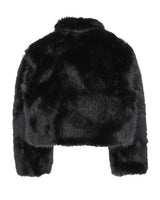  BLACK FUR CROP JACKET