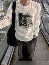 タイムプリンティング長袖Tシャツ