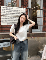 フラッフィーパフショートスリーブニット (8color)