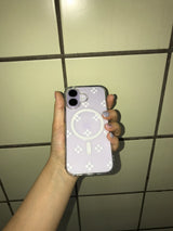 white cross magsafe jelly hard phone case