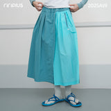 Riverstone Plus Women's Bloom Elastic Waist Loose Casual Culottes, Sweet Designed Puffy Skirt Pants for Autumn