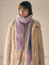 LACE LABEL HAIRY MUFFLER LEMON