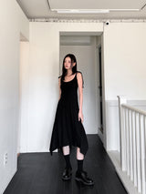 ストラップドレープワンピース