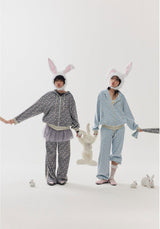 rabbit fluffy pants grey