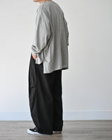 DRW D-RING ONE TUCK BALLOON PANTS BK 