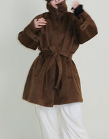 バルマカンシングルアルパカハーフコート (Wool Coat/Winter Coat)