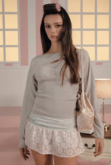 Dewy off top - beige gray 