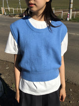 マルチプルクルーネックベスト (3color)