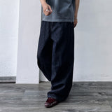 Indigo Sculpted Wide Jeans
