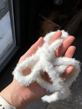 [Muffler Set/Wool Knit] Cozen Off-Shoulder Loose Fit Tie Knit
