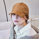 VA Cubic Stud Veganleather Ball Cap / Camel