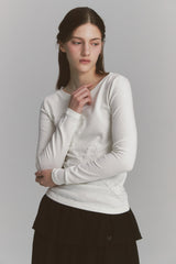 Lace Rose Long Sleeve Ivory