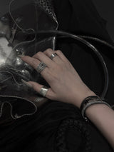 ruffle wide open ring