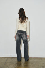 bk pt denim pants (black)