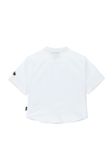 SHIRRING COTTON ZIP UP