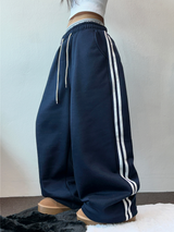 TRACK WIDE TAPING BALLOON LONG PANTS 💙🖤🤍3COLOR