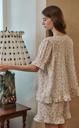 ULLALA PAJAMA Lili Short-sleeve Two-piece  Ivory[24151WTSSN]