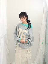 Numbering loose sweatshirt