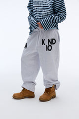 Weekend warrior typography printing long pants (Melange)
