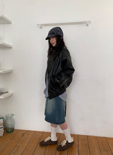 サプニーインセッションデニムミディスカート