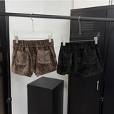 [F/W] Warm velvet suede short pants(2color)