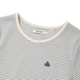KIRSH PLAIN SLIM FIT STRIPE T-SHIRT - DARK BLUE